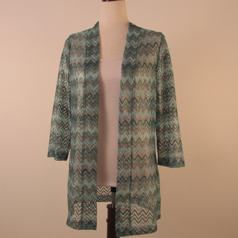Sheer Chevron Cardigan